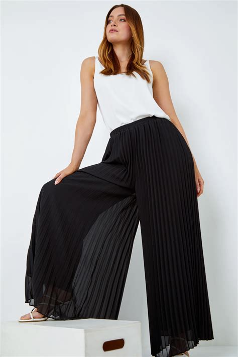 zara black wide leg trousers|zara black pleated trouser.